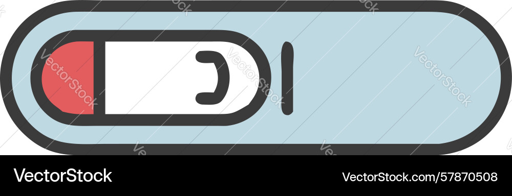 Modern on-off toggle switch icon activated design Vector Image