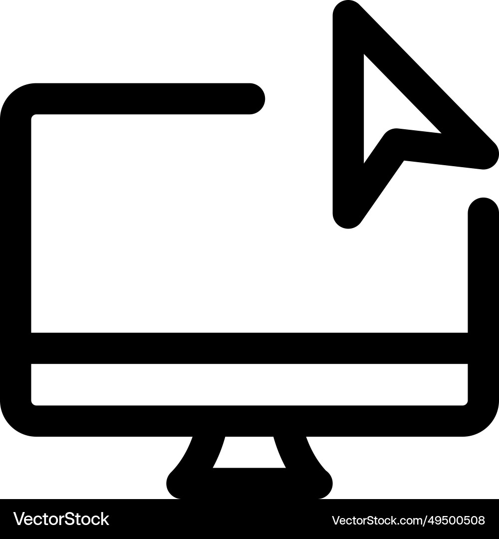 On-Screen-Pointer gesteuert durch Desktop-Eingabe vektorbild