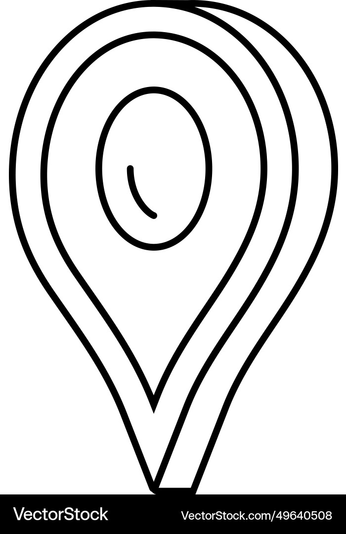 Red pointer map location line icon Red pointer map location line icon vector image
