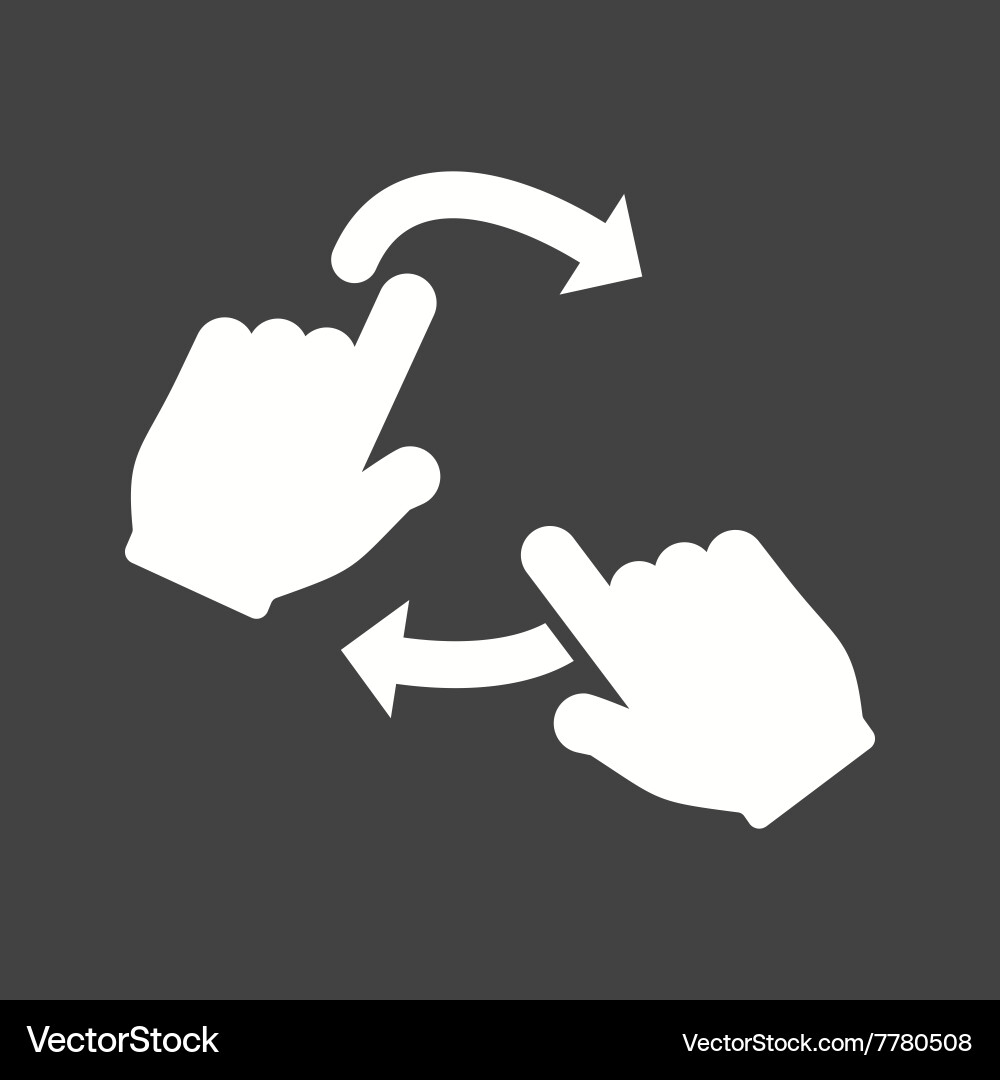 Rotate with two hands Vector Image