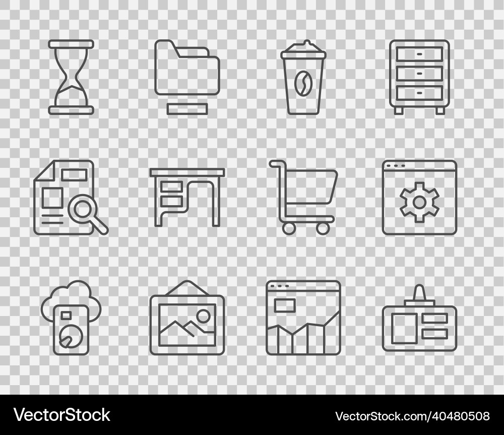 Set line cloud database identification badge Set line cloud database identification badge vector image