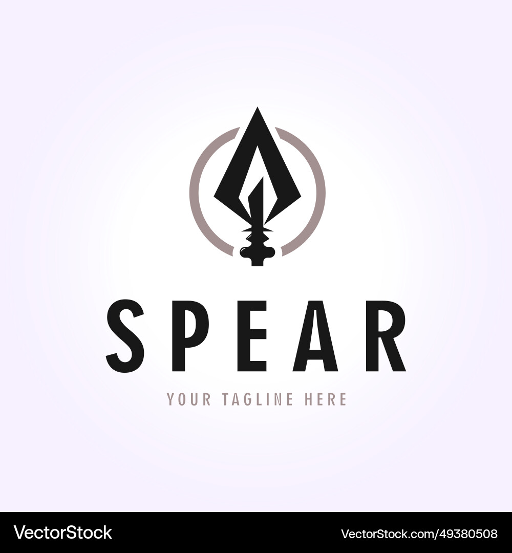 Spearhead Logo Design Vintage Speer Symbol Spearhead Logo Design Vintage Speer Symbol vektorbild