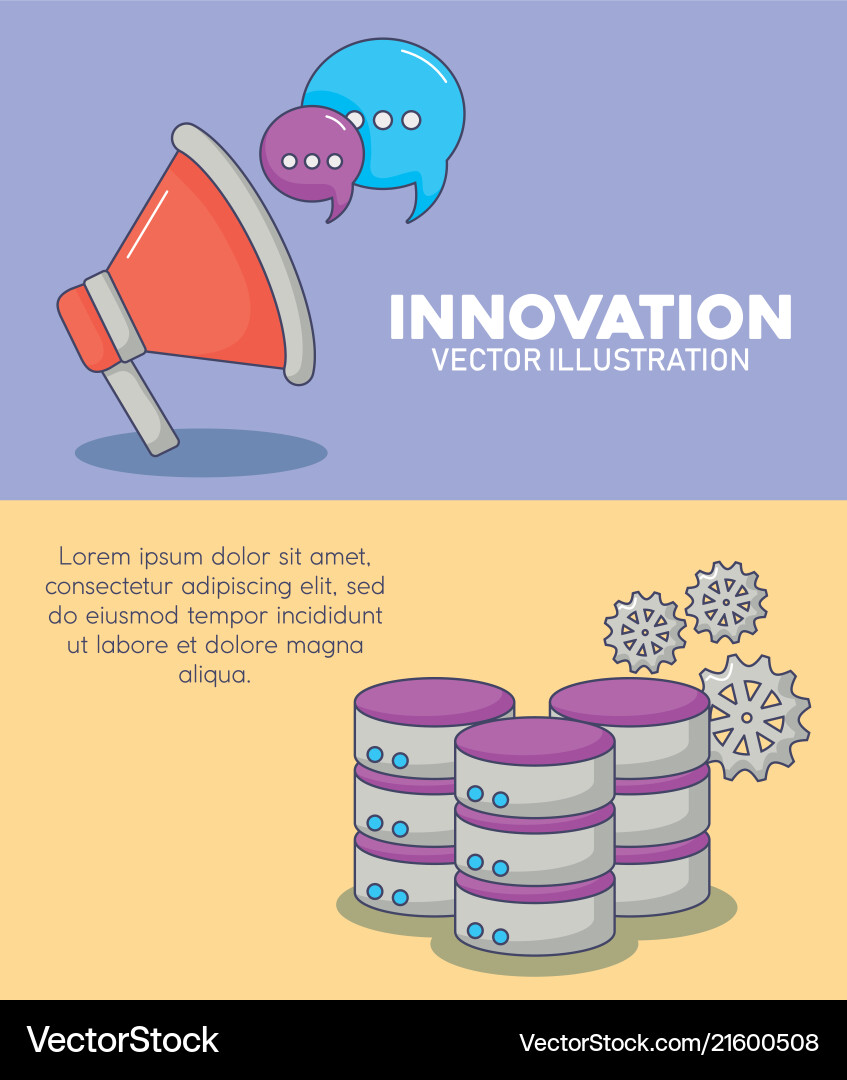 Technology and innovation design icon Royalty Free Vector