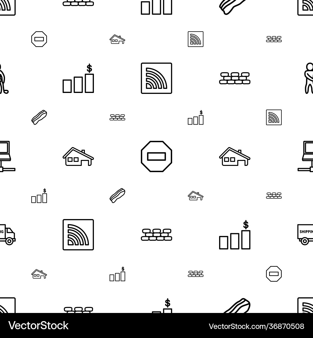 Web icons pattern seamless white background vector image