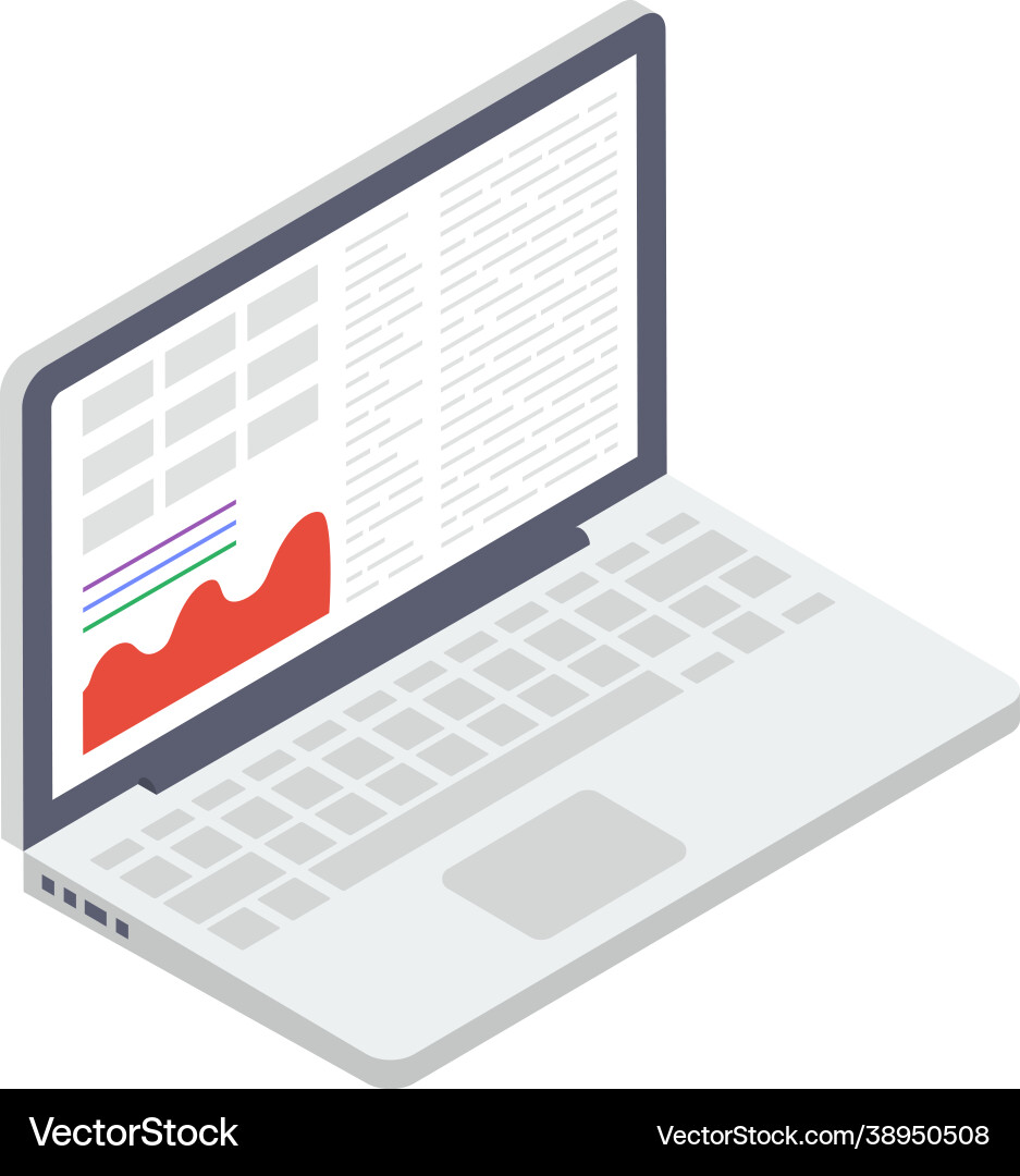 Web interface vector image