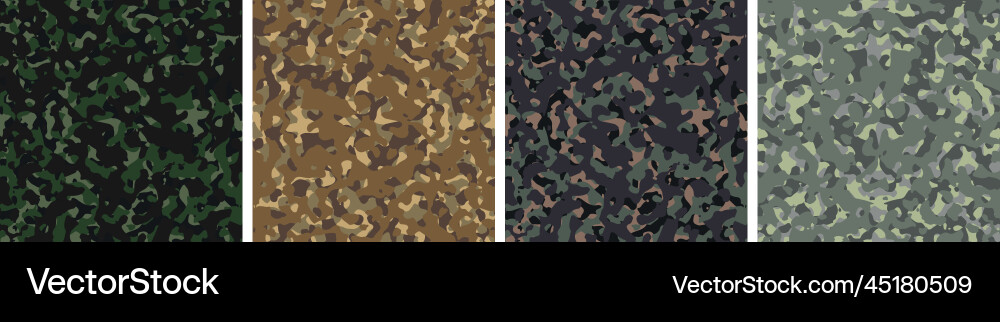 4 camouflage background set pattern design 4 camouflage background set pattern design vector image