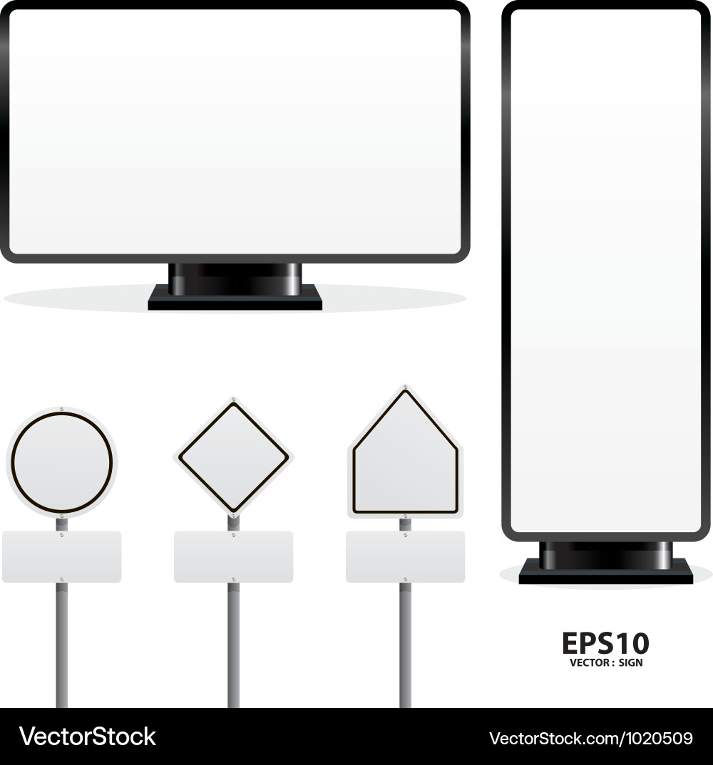 Advertising Sign Collection Royalty Free Vector Image