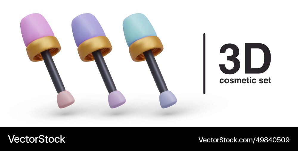 Composition with different applicators Vector Image
