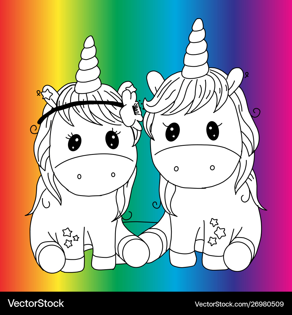 Create your own unicorn - big collection vector image