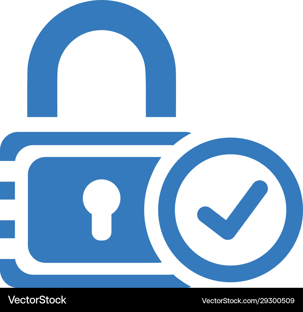 Data privacy icon secure file vector image