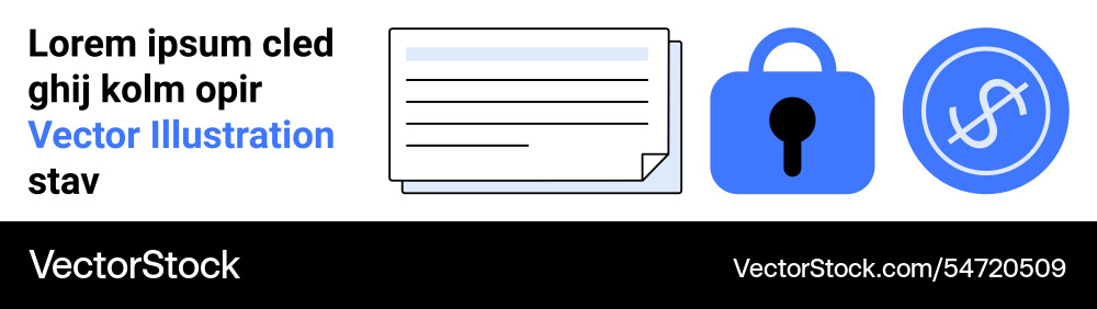 Data security and privacy concept with document Data security and privacy concept with document vector image