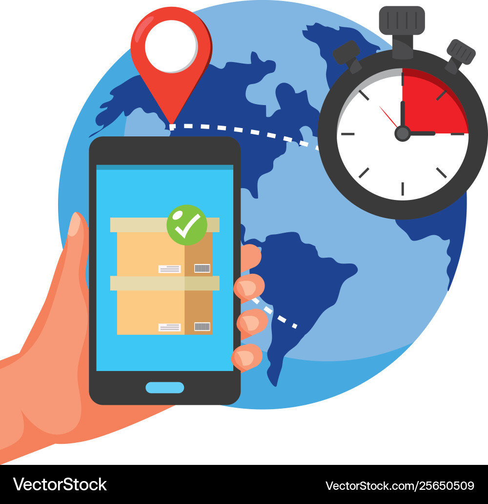 Delivery tracking service shipping logistic Vector Image