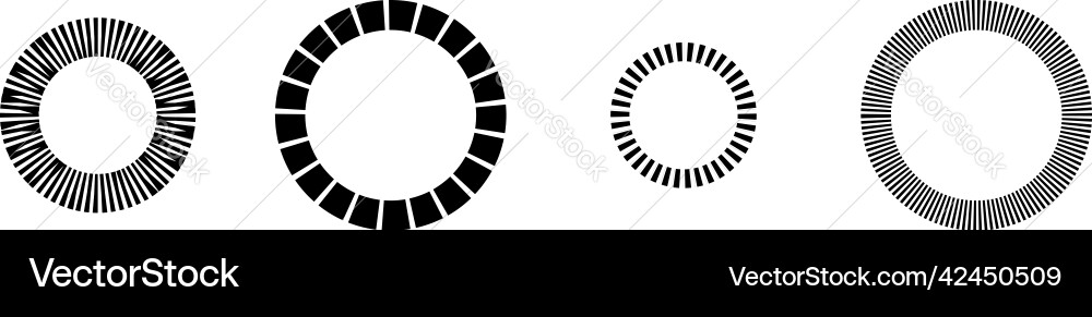 Geometric circle element with dashed lines Geometric circle element with dashed lines vector image