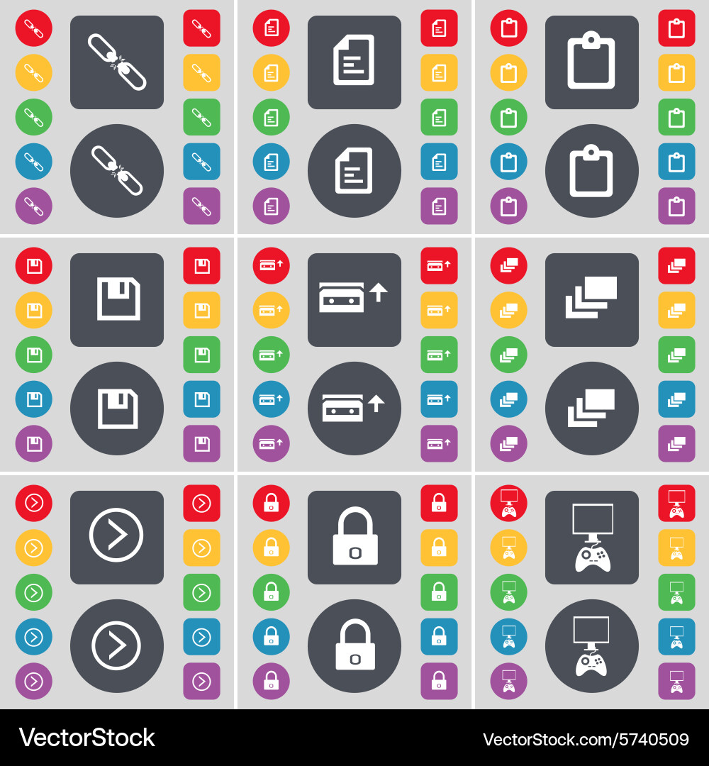 Link text file survey floppy cassette gallery vector image