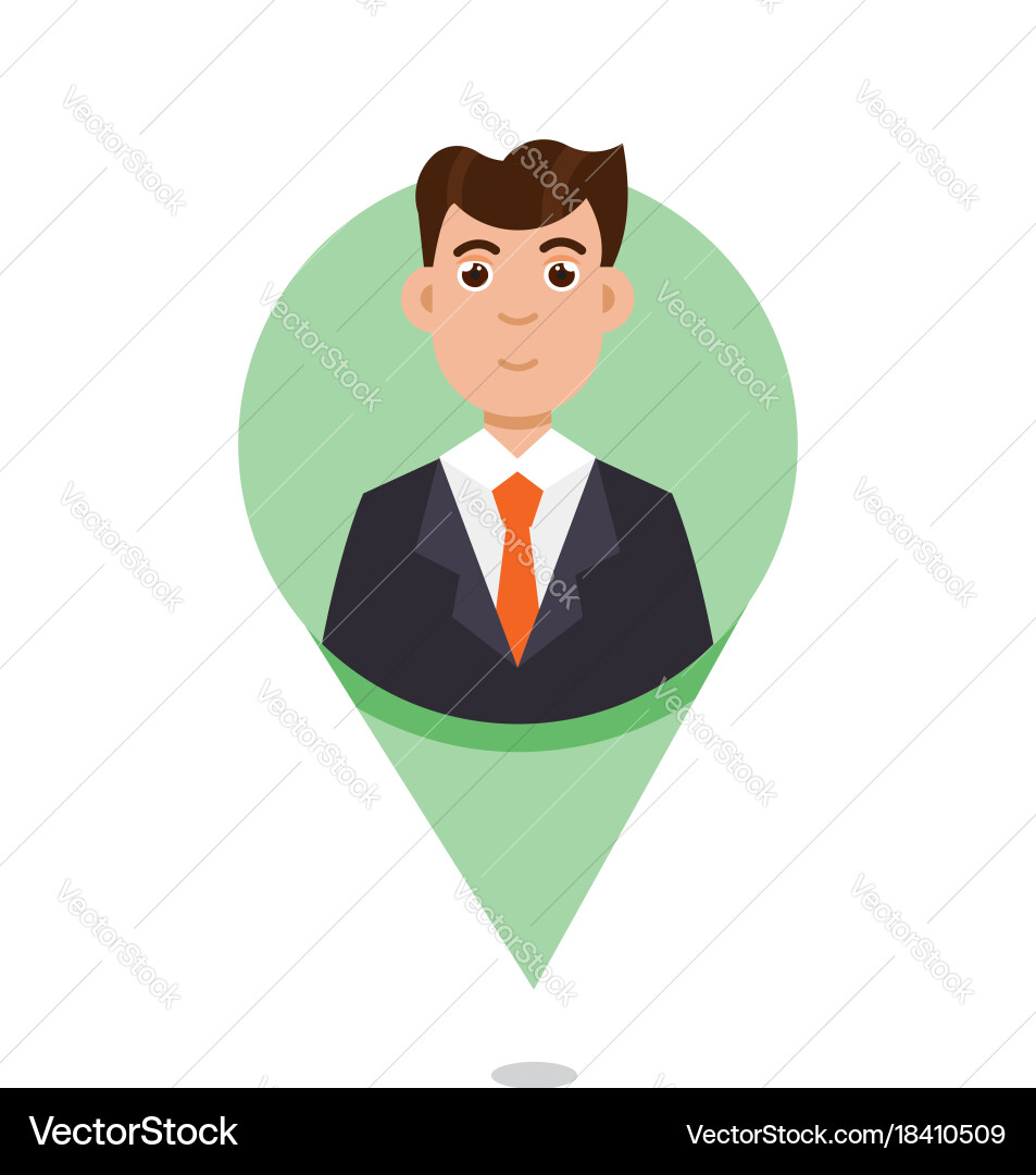 Mapping pin character emotion Vector Image