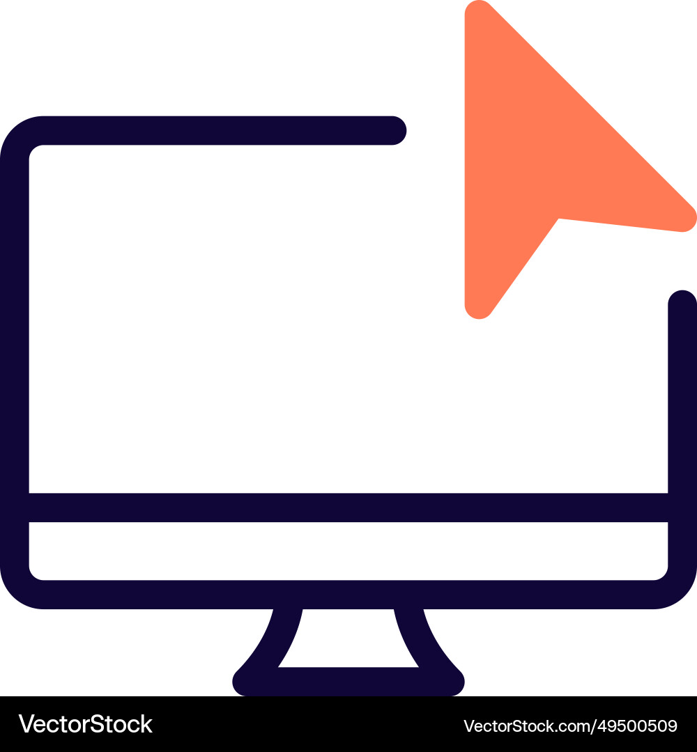 On-screen pointer controlled by desktop input vector image
