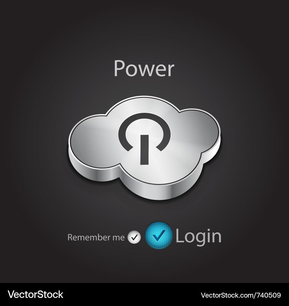 Power Button Technology Background Vector Image