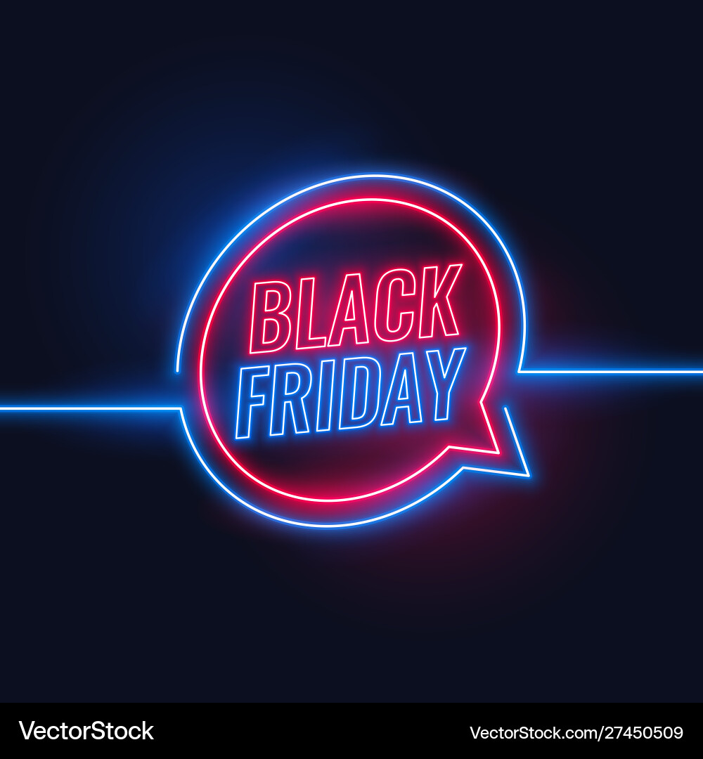 Schwarz friday Neon Stil Lichter Hintergrund Design Schwarz friday Neon Stil Lichter Hintergrund Design vektorbild