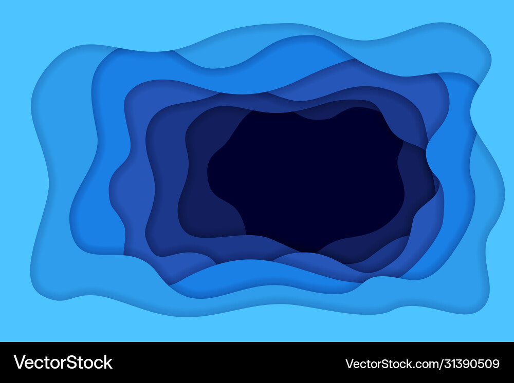 Sea bottom with waves and deep effect Sea bottom with waves and deep effect vector image