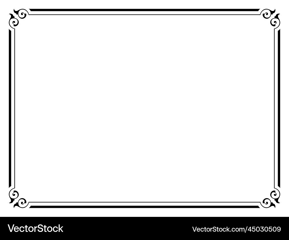 Simple calligraph black ornamental decorative Vector Image