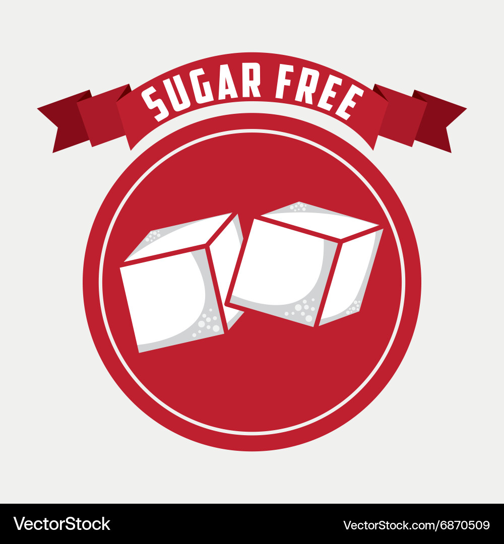 Sugar free design Vector Image