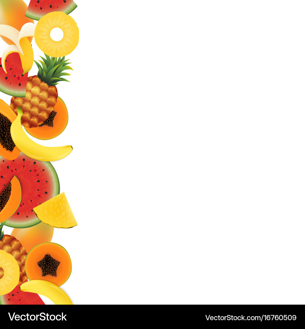 Tropical fruit background Royalty Free Vector Image