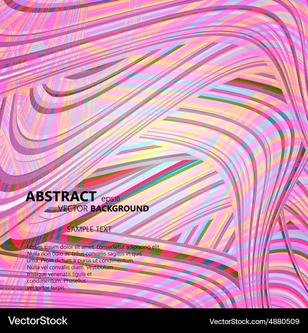 Wavy pattern with abstract feather vector image