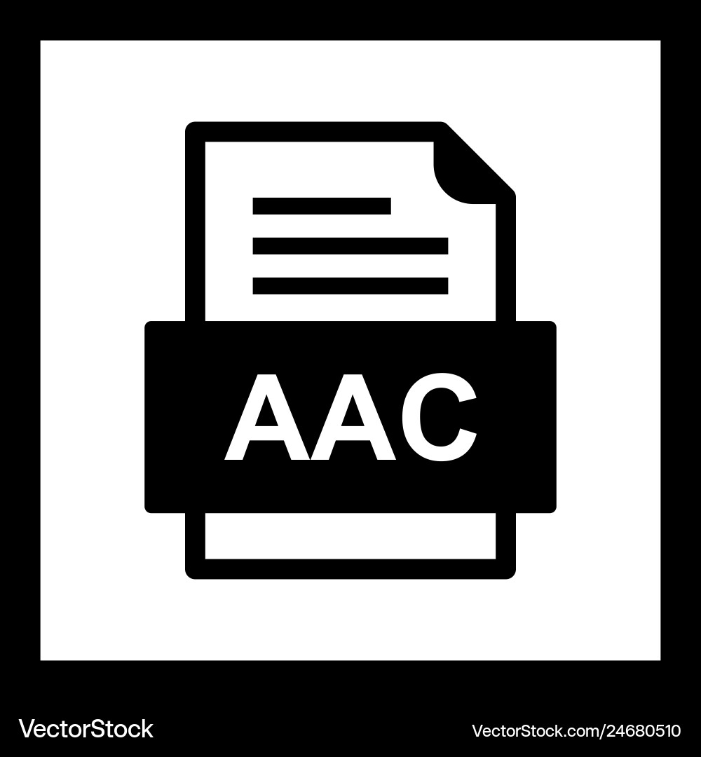 Aac file document icon Vector Image