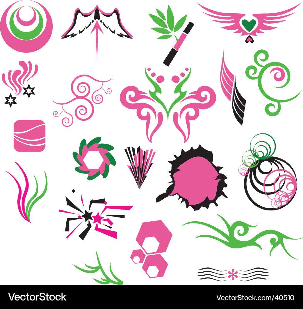 Abstract Elements Collection vector image