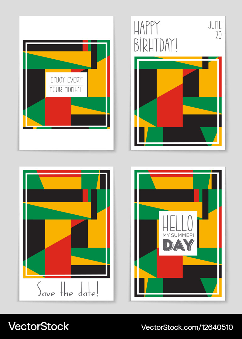 Abstract layout background set for art vector image