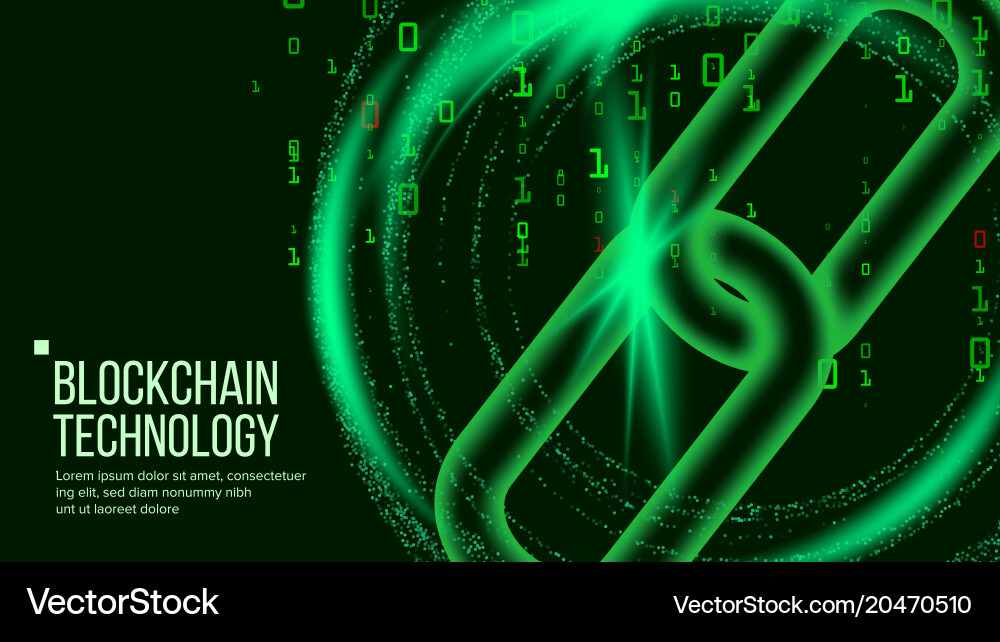 Blockchain distributed ledger technology vector image