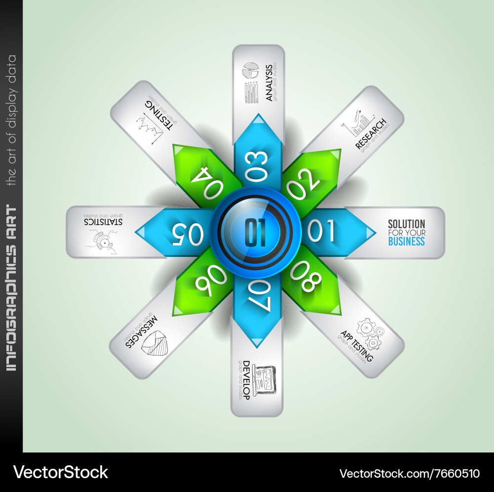 Clean infographic layout template for data Vector Image