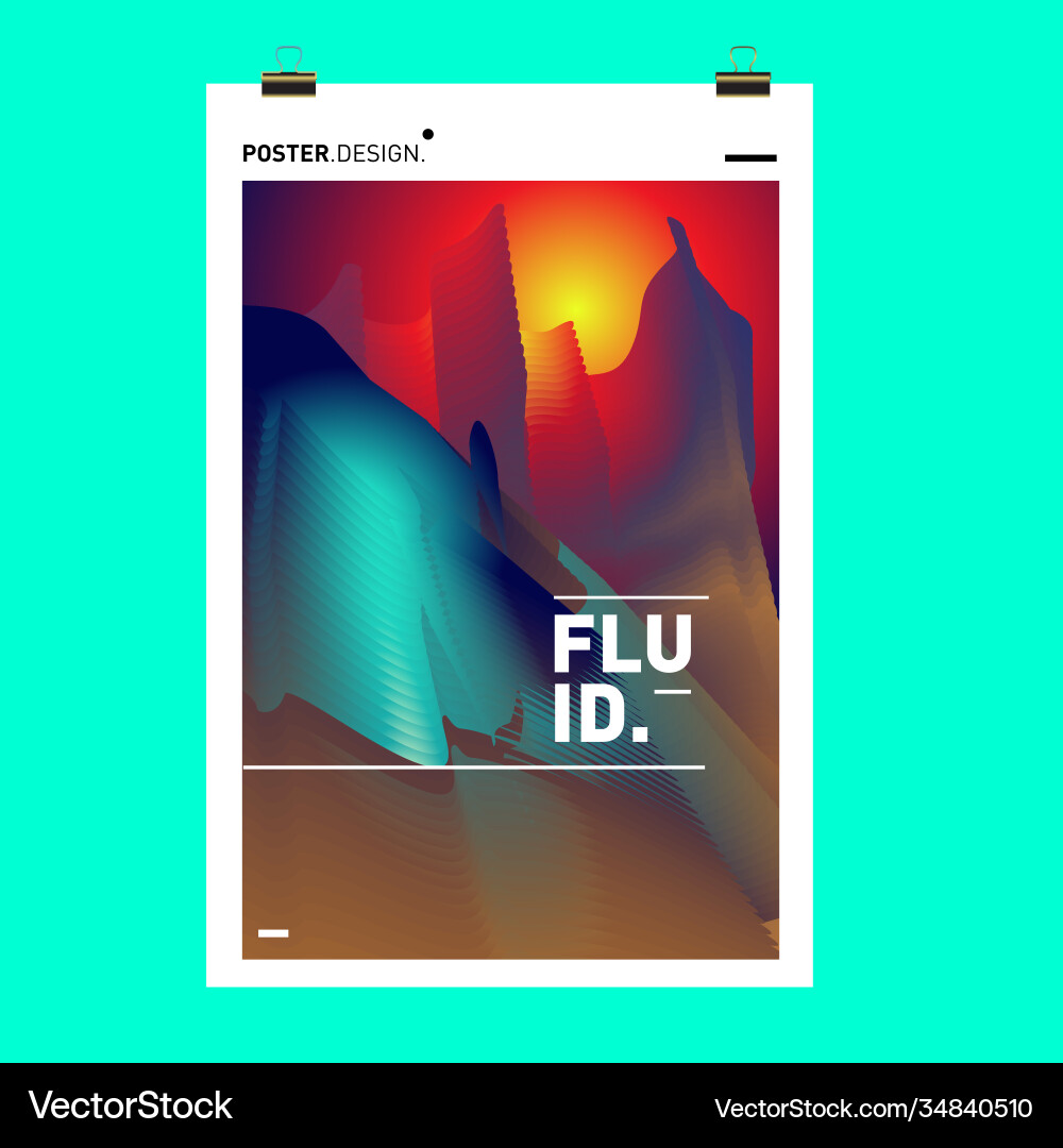 Colorful abstract fluid gradient pattern Vector Image