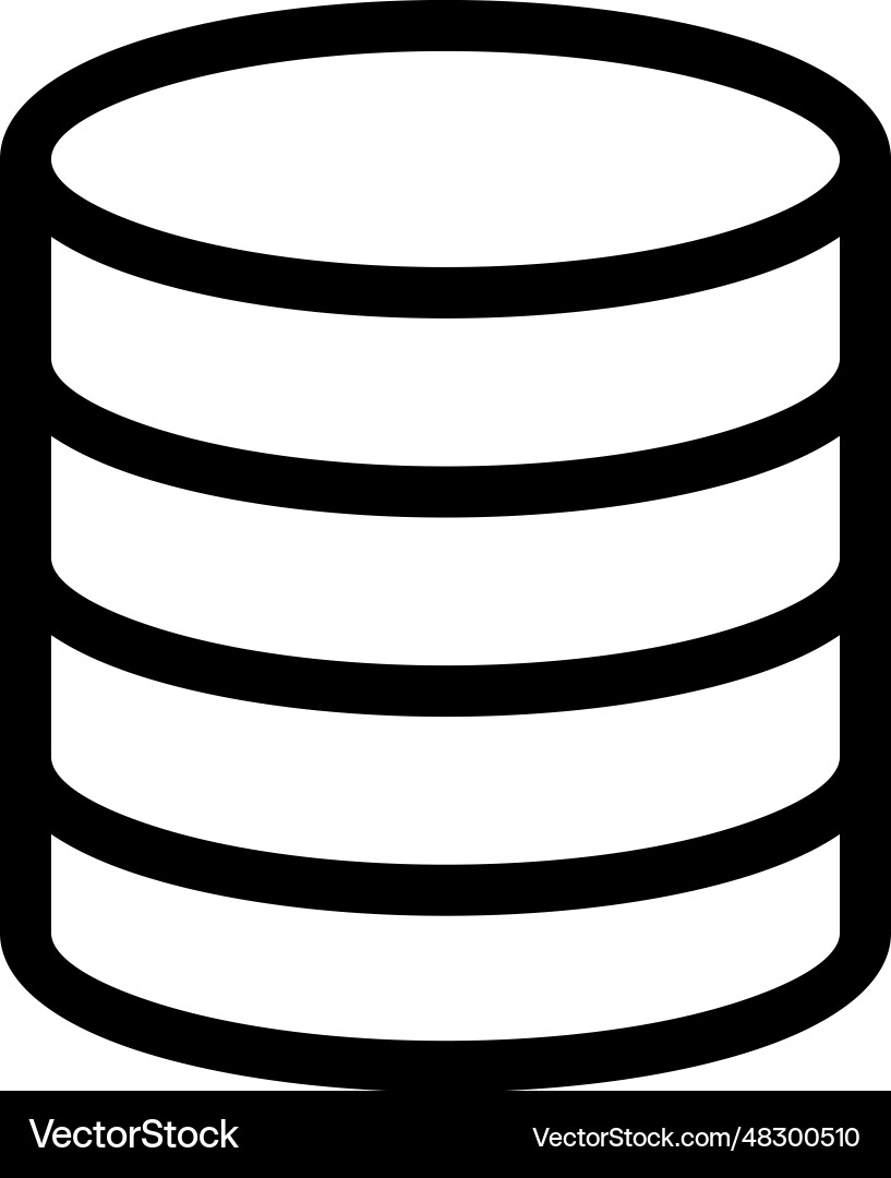 Database icon Database icon vector image