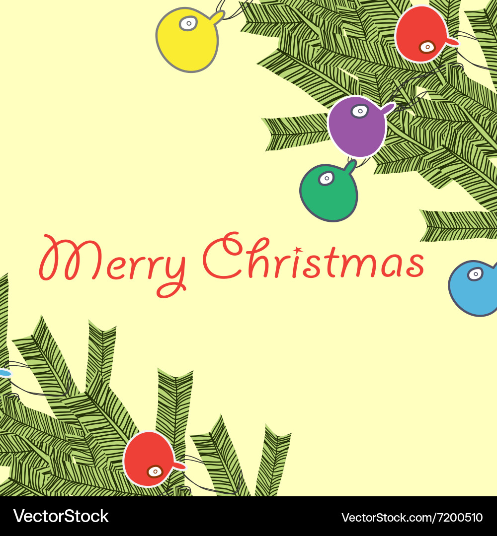 Frame for text with fir branches vector image