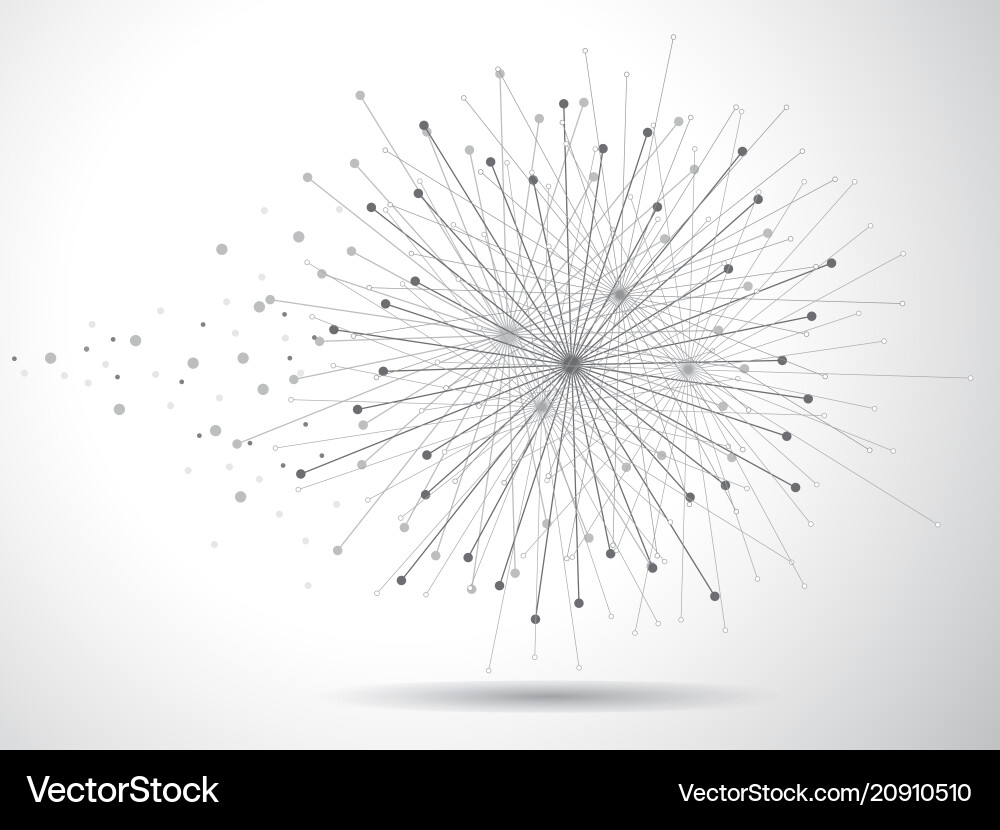 Global network connect on white background vector image