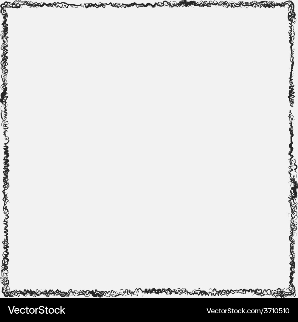 Grunge Curl Frame Texture vector image