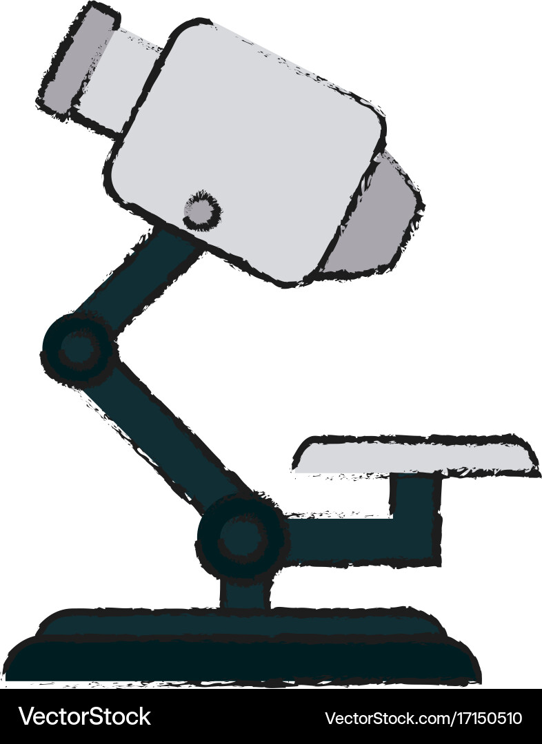 Isolated microscope design vector image