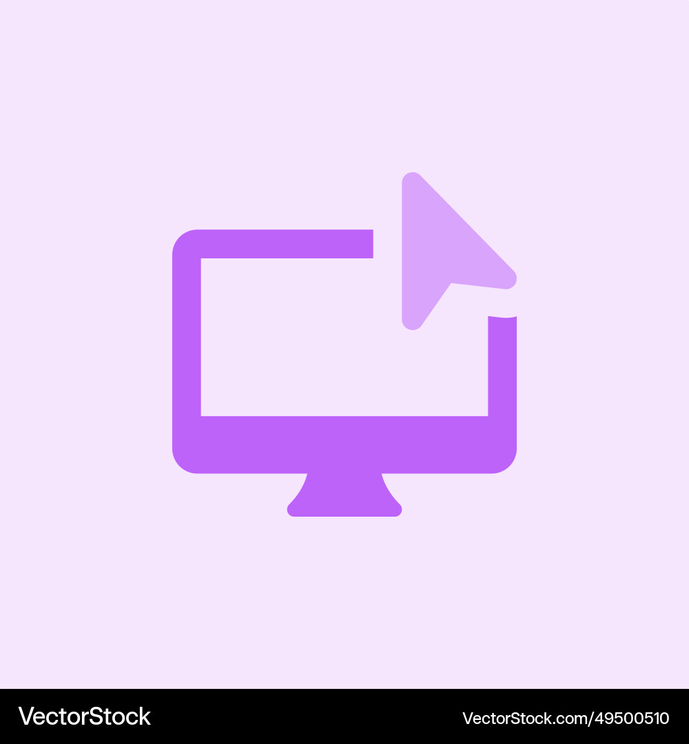 On-screen pointer controlled by desktop input vector image