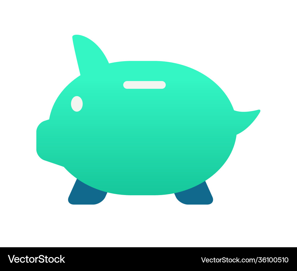 Saving piggy storage single isolated icon Saving piggy storage single isolated icon vector image