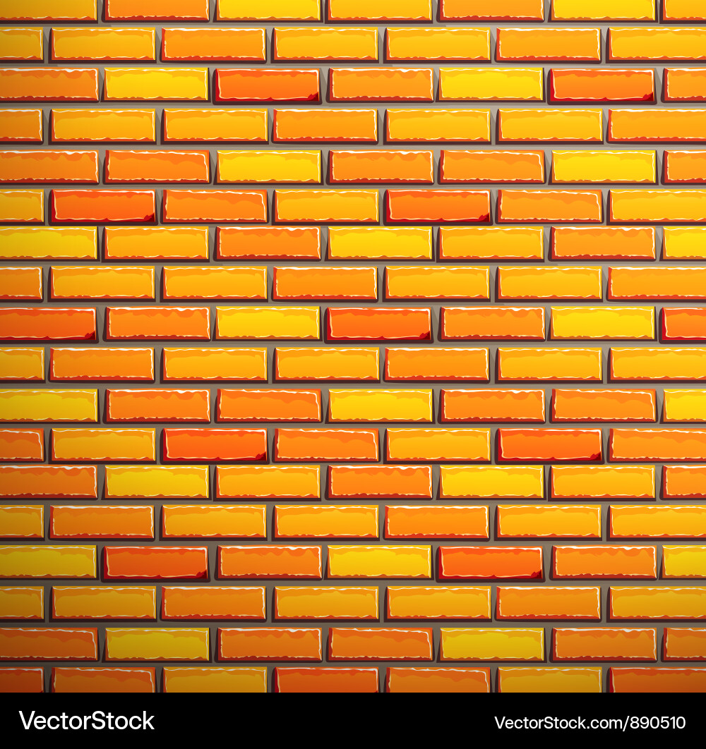 Seamless Brown Brick Wall Vector Image