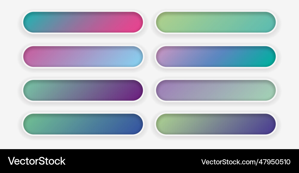 Set of abstract gradient backgrounds colorful vector image
