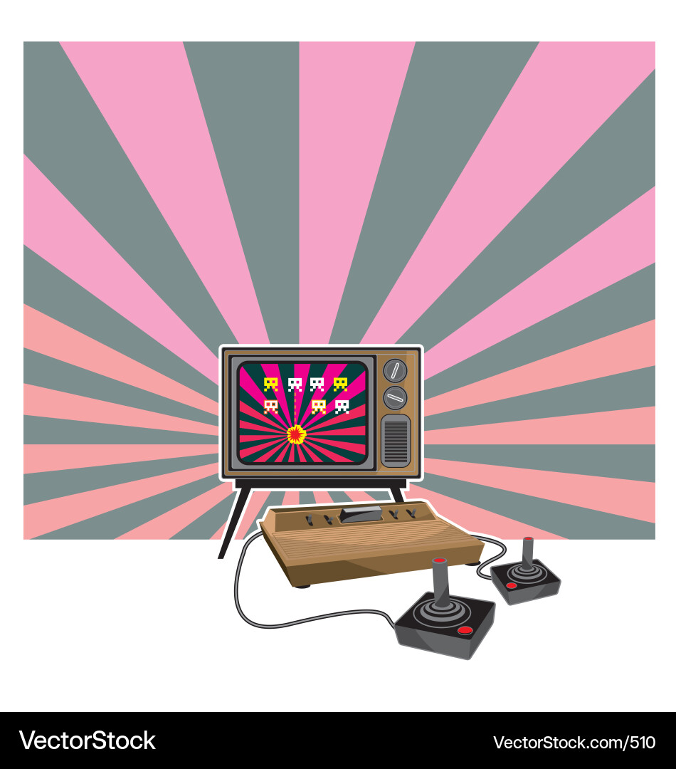Space Invaders Arcade Game Vector Image