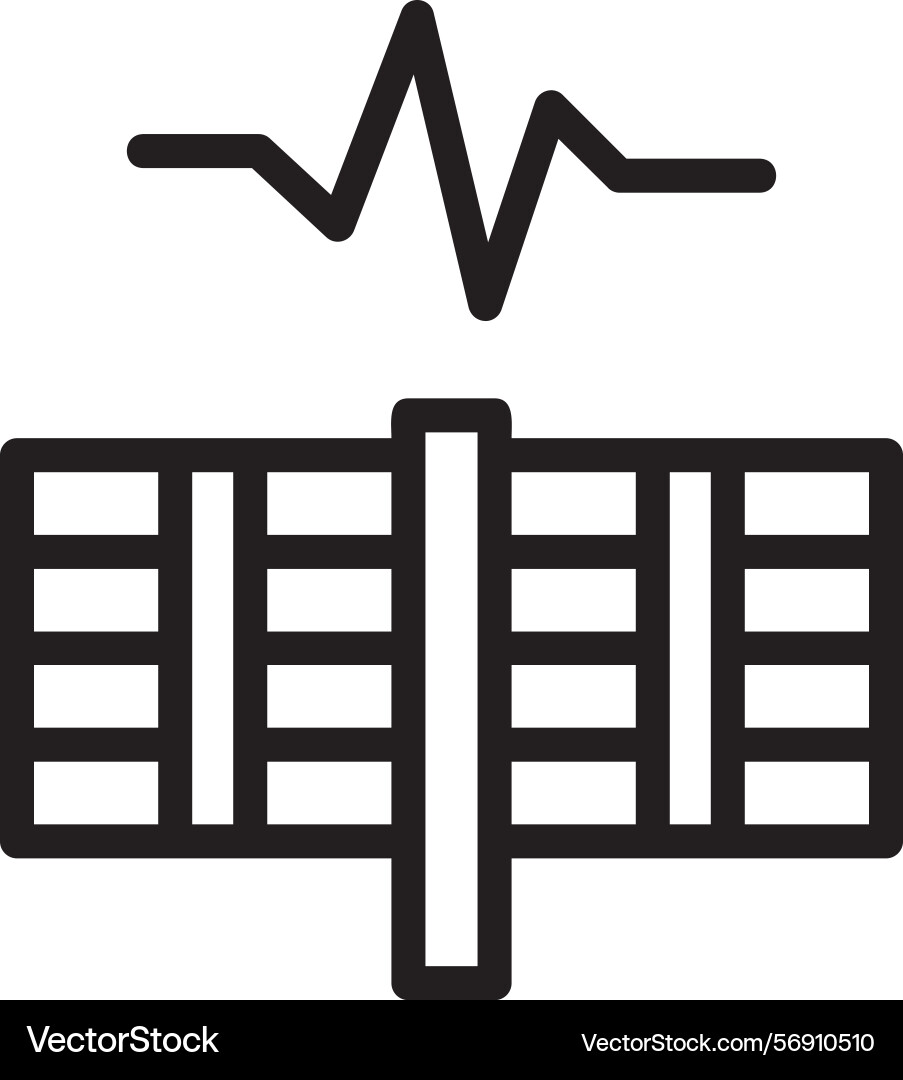 Spark spire linear style icon design vector image