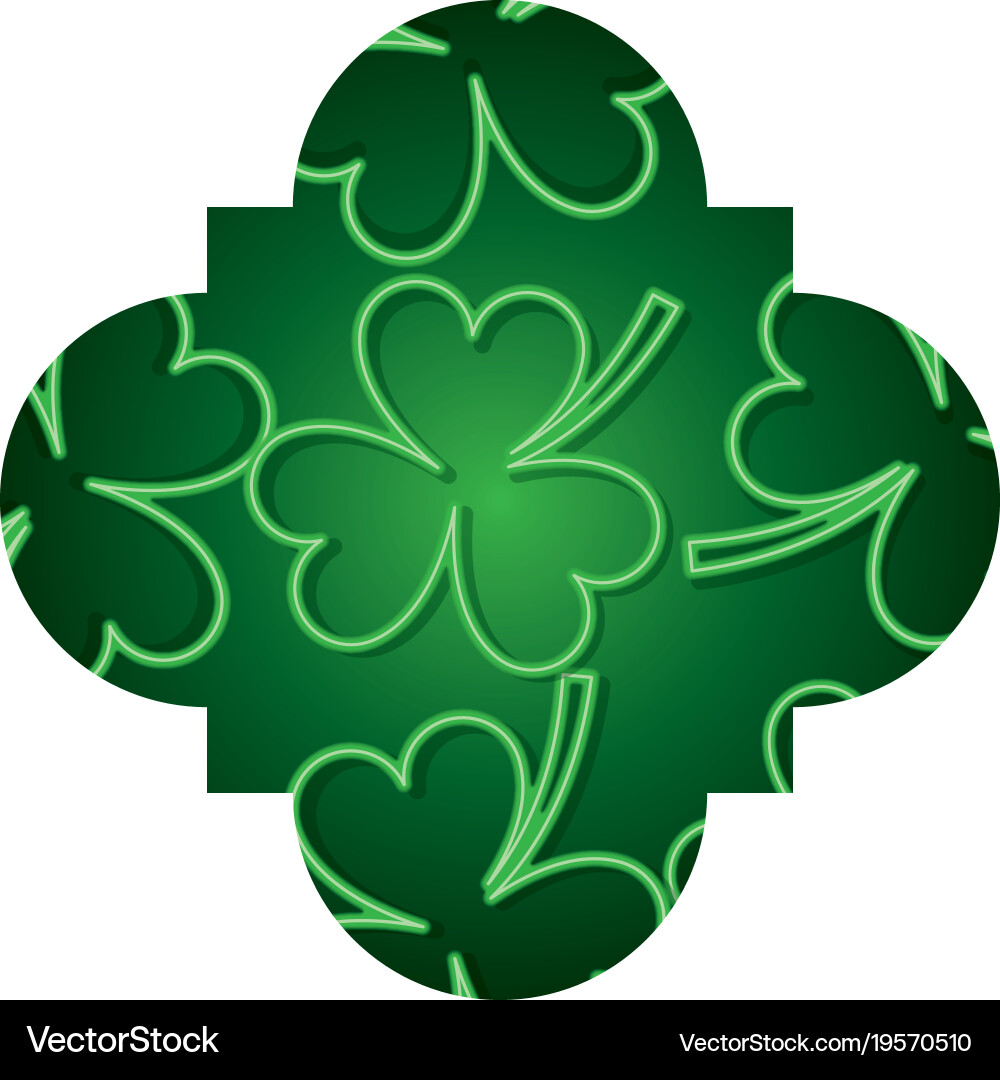 St. Patrick's Day Clover Pattern Vector Image