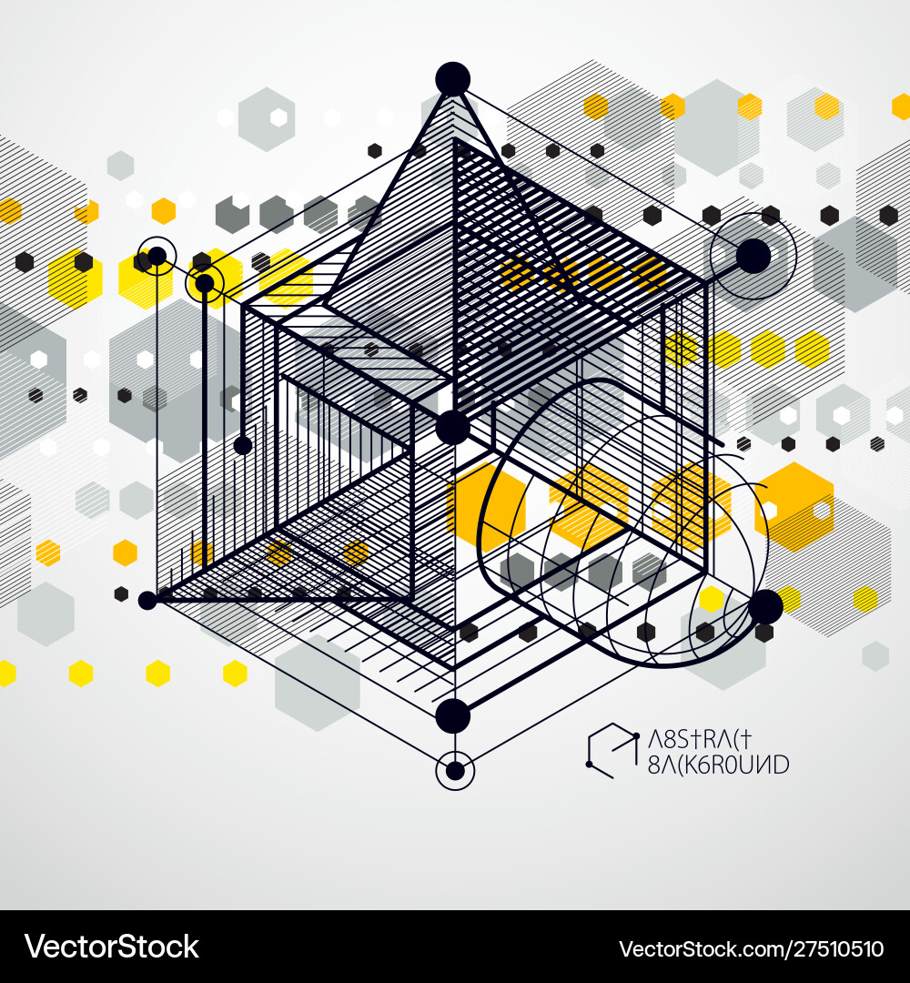 Trendy geometric pattern textured abstract cube Trendy geometric pattern textured abstract cube vector image