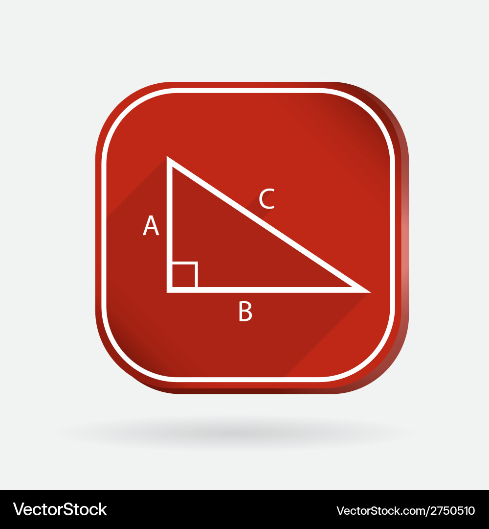 Triangle math color square icon vector image