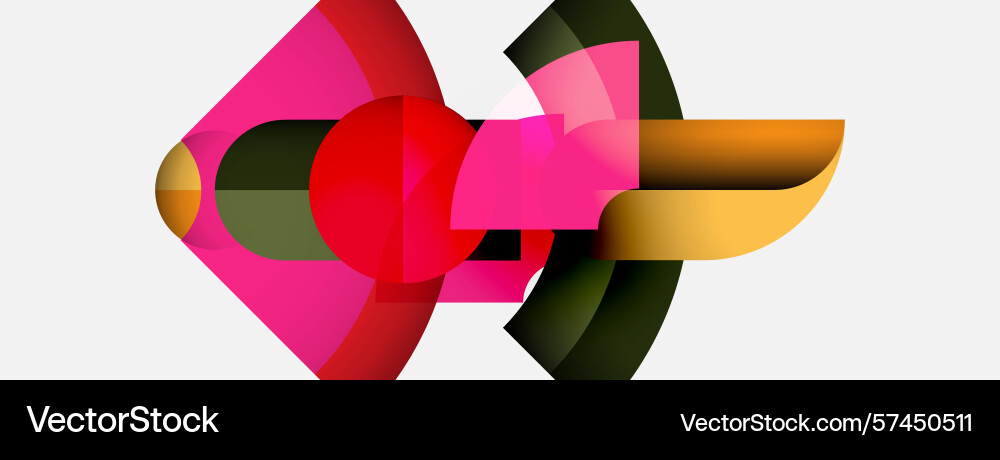 Abstract geometric shapes overlap creating vector image