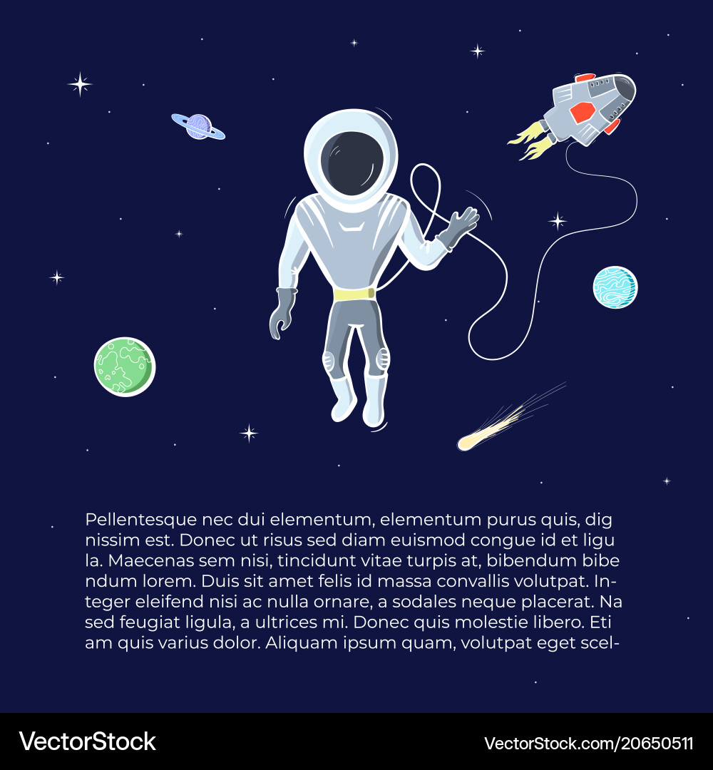 Astronaut Schiff im All Astronaut Schiff im All vektorbild