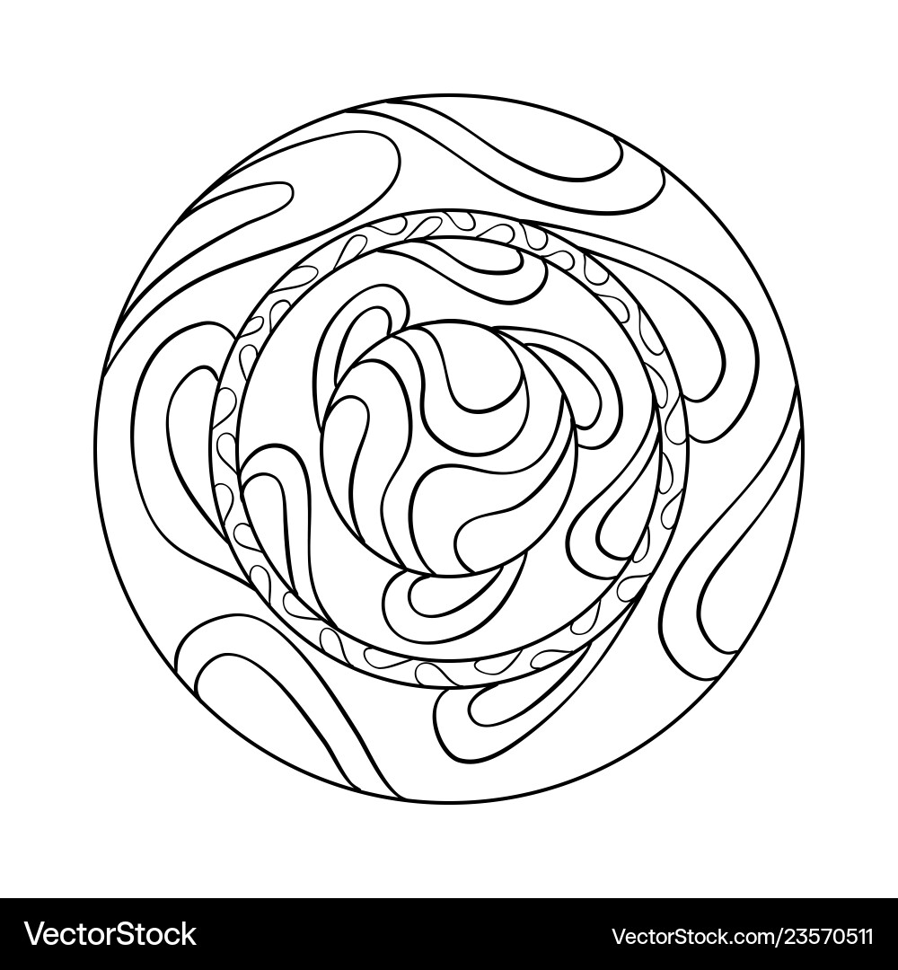 Asymmetrical Mandala with Drops Vector Image